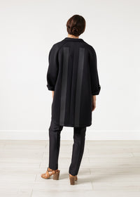 Thumbnail for Neoprene Flower Coat in Black