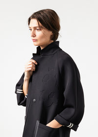 Thumbnail for Neoprene Flower Coat in Black