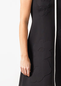 Thumbnail for Neoprene Flower Dress in Black