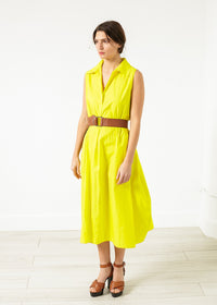 Thumbnail for Balloon Cotton Dress in Yellow