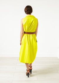 Thumbnail for Balloon Cotton Dress in Yellow