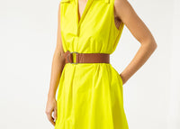 Thumbnail for Balloon Cotton Dress in Yellow