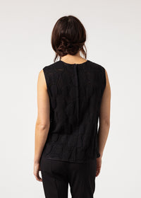 Thumbnail for Zip Back Circle Blouse in Black