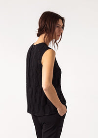 Thumbnail for Zip Back Circle Blouse in Black