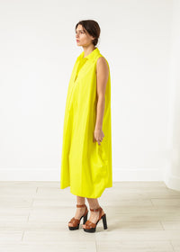 Thumbnail for Balloon Cotton Dress in Yellow