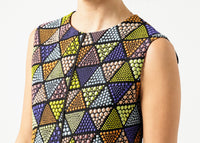 Thumbnail for Triangle Sleeveless Dress in Multi