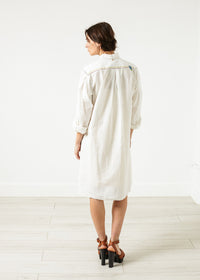Thumbnail for Pleated Sleeve Tunic in White