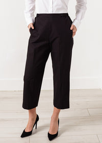 Thumbnail for Wide Cropped Trouser in Black
