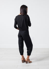 Thumbnail for Boat Neck Top in Black