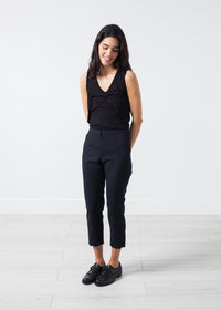Thumbnail for Wool Cropped Pant in Navy