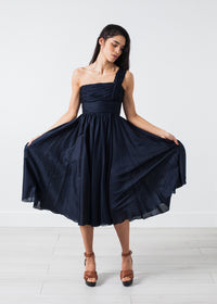 Thumbnail for One Shoulder Dress in Navy
