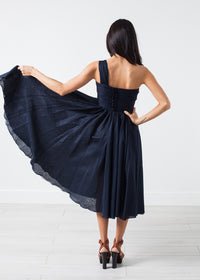 Thumbnail for One Shoulder Dress in Navy