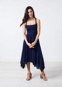Thumbnail for Ruched Party Dress in Navy
