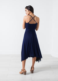 Thumbnail for Ruched Party Dress in Navy