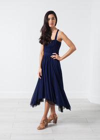 Thumbnail for Ruched Party Dress in Navy