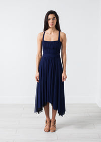 Thumbnail for Ruched Party Dress in Navy