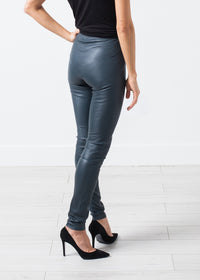 Thumbnail for Elenaso Leather Trouser in Cool Grey