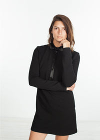 Thumbnail for Fleece Jersey Dress in Black