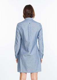 Thumbnail for Chambray Shirtdress in Blue