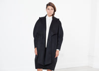 Thumbnail for Shahmeena Cocoon Coat in Black