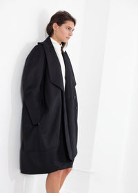Thumbnail for Shahmeena Cocoon Coat in Black