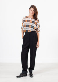 Thumbnail for Contrast Cuff Pant in Black