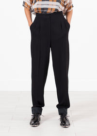 Thumbnail for Contrast Cuff Pant in Black
