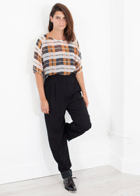 Thumbnail for Contrast Cuff Pant in Black