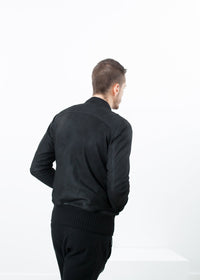 Thumbnail for Broken Leather Bomber in Black