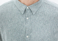 Thumbnail for Kasuri Jersey Button-Up in Blue Grey