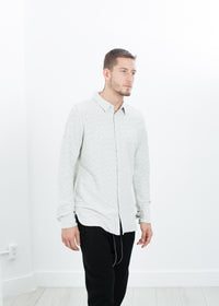 Thumbnail for Kasuri Jersey Button-Up in Ivory/Black