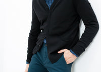 Thumbnail for Hidden Placket Cardigan in Black