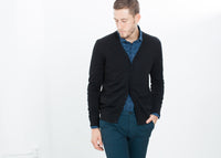 Thumbnail for Hidden Placket Cardigan in Black