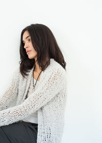 Thumbnail for Bulk Stitch Cardigan in Cloud