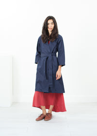 Thumbnail for Sateen Trench in Navy