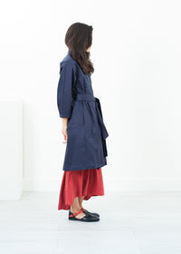 Thumbnail for Sateen Trench in Navy