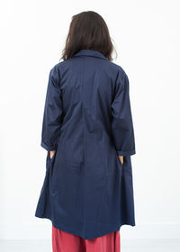 Thumbnail for Sateen Trench in Navy