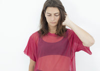 Thumbnail for Mesh Over Dress in Pink