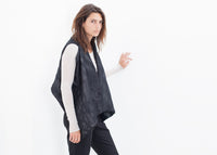 Thumbnail for Quilted Mesh Waistcoat in Black/White