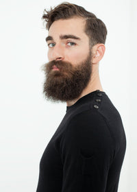 Thumbnail for Button Shoulder Pullover in Black