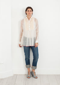 Thumbnail for Sheer Rainbow Blouse in White