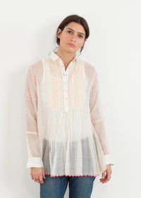 Thumbnail for Sheer Rainbow Blouse in White