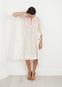 Thumbnail for Floral Tent Dress in White