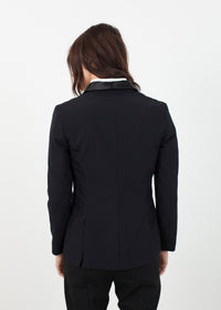 Thumbnail for Shawl Collar Blazer in Black