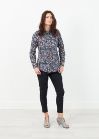 Thumbnail for Long Sleeve Blouse in Black/Floral