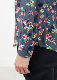 Thumbnail for Long Sleeve Blouse in Black/Floral