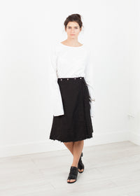 Thumbnail for Wrap Snap Skirt in Black