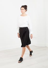 Thumbnail for Wrap Snap Skirt in Black