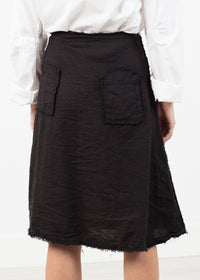 Thumbnail for Wrap Snap Skirt in Black