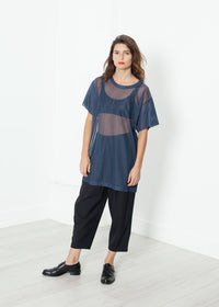 Thumbnail for Mesh Over Dress in Navy